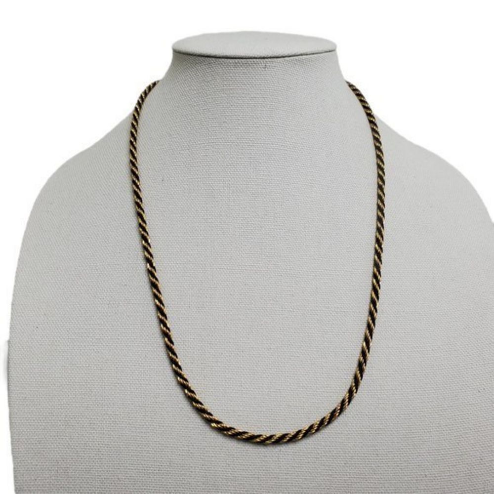 Trifari Chain Necklace‎ Gold Tone Vintage Twist Rop